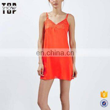 New arrivals embroidered strappy sexy sleepwear slip dress sexy night sleeping dress