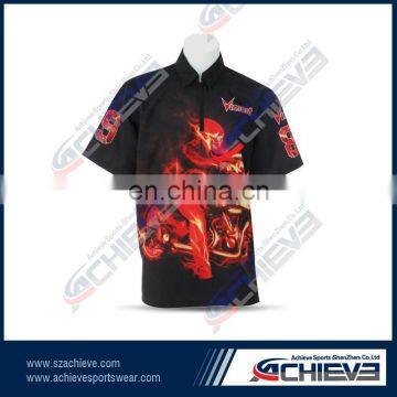 custom sublimated printing 100%polyester motocycle jersey/wear for team