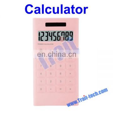 Useful Rubber 10 Digits Portable Mini Calculator Solar Calculator