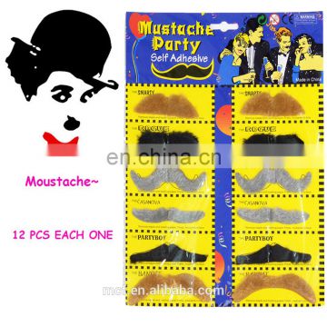 Party holiday Funny Self Adhesive Black Fake artificial beard mustache for Halloween wholesale MOU-2478