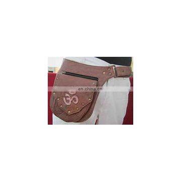 Leather om Design Waist Hip Belt Bag with Pockets pouch Utility Backpack funky hip hope fanny pack belt traveling bum party