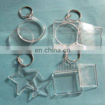 Promotional Clear Custom Blank Souvenir Plastic Frame Key Chain Picture Insert Logo Keyring Acrylic Keychain Photo photo-2