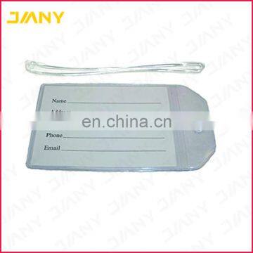 Custom Waterproof Clear Plastic Luggage Tag