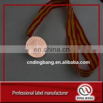 Factory Manufacturer Custom Made Polyester Lanyard Attach Racing Award Rose Gold Cheap Medal