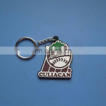 Hight quality fast-moving baseball design soft pvc keychain