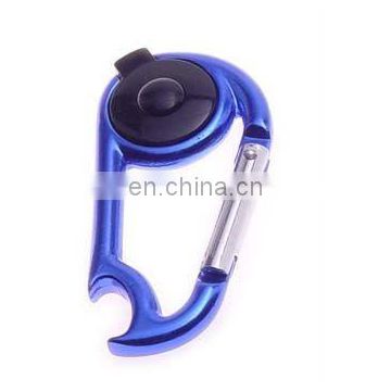 Multifunctional carabiner LED light, bottle opener hiking carabiner