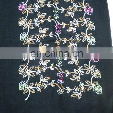 three rose embroider scarf 170*68cm lady's scarf woman shawl