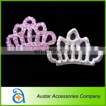 Colorful Tiara Crystal Rhinestone slider Ribbon Diamante Buckle For Boutique Decoration