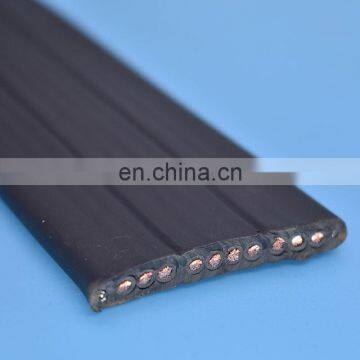 10 Core Special Pvc Flat Elevator Travel Cable With 2 Steel Wires photo-3