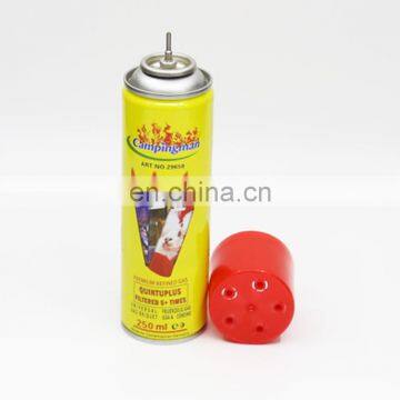 universal aerosol butane gas cylinder for 250ml 135g