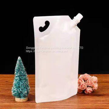 Manufacturers Can Customize 1~5 Liters of Food Grade Light Body Suction Nozzle Self-supporting Bag 500ML Milk White PE Composite Liquid Packaging Bag photo-5