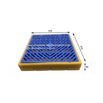 Anti-leakage HDPE plastic pallet for oil and chemicals containment