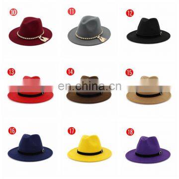 Woolen Felt Hat Panama Jazz Fedoras Hats Tassel Pearl Vintage Cap Formal Party And Stage Top Hat for Women Men Unisex photo-4