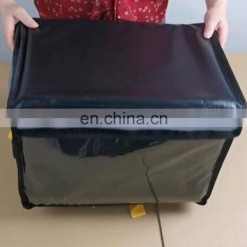 Waterproof Foldable Take-out Food Delivery Bag with cup holder Insulated Custom Thermal Bag For Rider