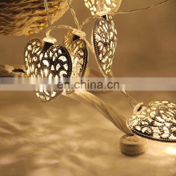 Top Sale Festival Decoration Warm White Led Heart Shape String Lights