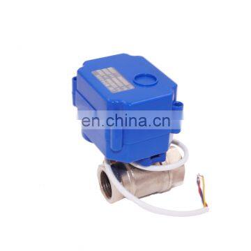 full bore BSP NPT 6v 9v 24v 110v 220v brass ss304 2 way cwx 15q motorized ball valve instead of electric solenoid valve