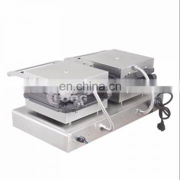 Electric 1750W Snack Machine Waffle Maker Double Head Square Commercial Waffle Maker