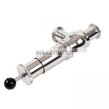 Adjustable  Stainless Steel Tri Clamp Air Vent Valve Sanitary Safety Valve