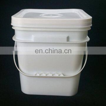 Custom square plastic food storage container 10L pail