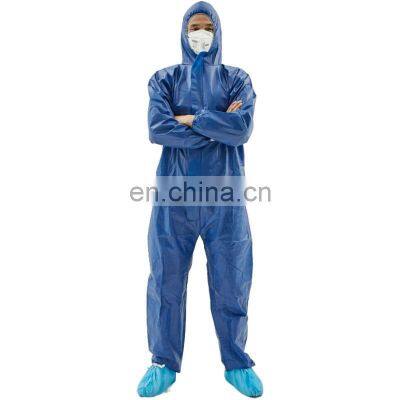 Disposable Asbestos Suits Safety Protection Coveralls SF PP Gown Blue Suits