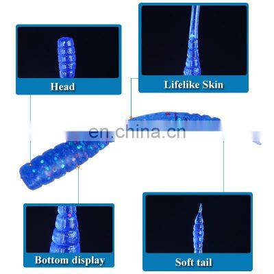 New Design 4.5cm 0.4g Worm Bait 50pcs in a Bag Soft Lure photo-4
