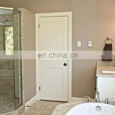 Plain White Cheap Flush Modern Waterproof Pvc Bathroom Home Apartment Wooden Design Price Interior Single Leaf Double Swing Door photo-2