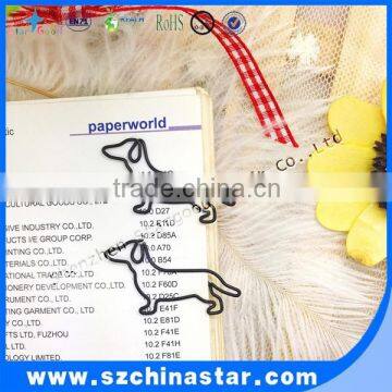 Mini dog shape paper clip PET coated PMS color