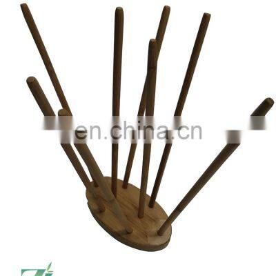 Bamboo Wood Storage Plastic Bag Drying Rack Bamboo Drying Rack photo-2