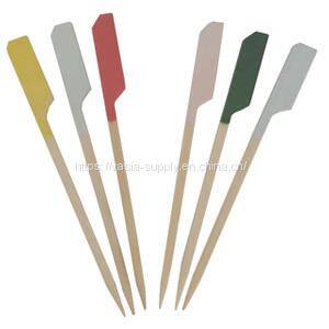 90mm Bamboo Gun Shaped Paddle Skewers Bulk barbecue skewers sticks