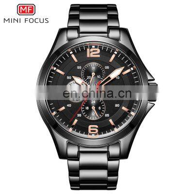 MINI FOCUS MF0199G Man Quartz Watches High Quality Brand Casual Creativity Stainless Steel Strap Clock