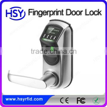 High tech security fingerprint sensor door handle biometric fingerprint door lock password lock with mechanical key