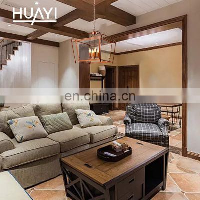 HUAYI New Product Dining Room Hotel Glass Nordic Modern E14 Hanging Pendant Light Chandelier