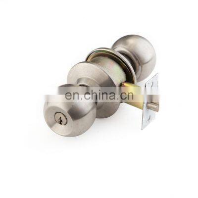 Антикварный цилиндрический круглый дверной шаровой трубчатый ручки замок из нержавеющей стали и латуни высшего качества photo-5