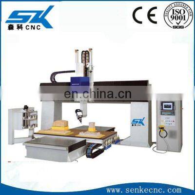 Table Moving Type 5 Axis Cnc Router for Wood Foam Stone Mould Sculpture Statue photo-4