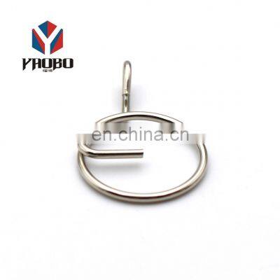 Europe key clips hook Split Keychain Silver Pole Rings No-clip clothes carabiner Small Metal Ring hook key chain