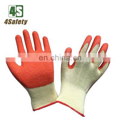 4SAFETY Good Quality 21 Yarn Latex Dip Cotton Gloves