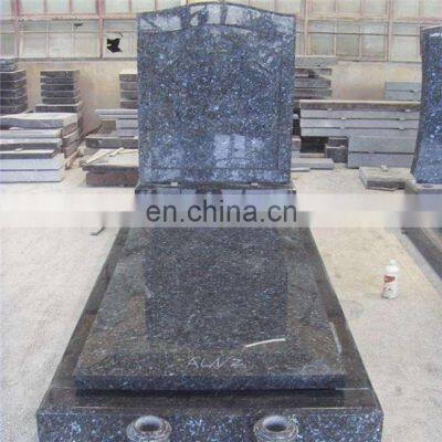 Factory Wholesale Labrador Blue Pearl Granite Tombstone Monument Headstone photo-2