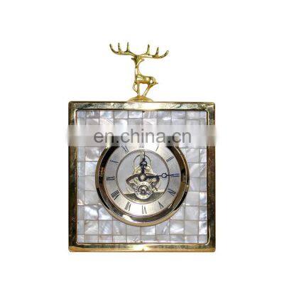 Elk Pearl Decorative Square Desk Table Clock