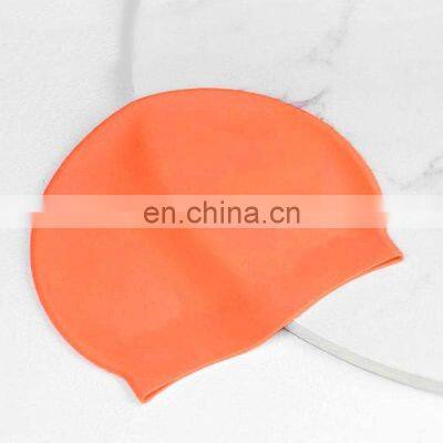 OEM Custom Logo Printed Custom Seamless Silicone Swim Cap for Adult or Children photo-4