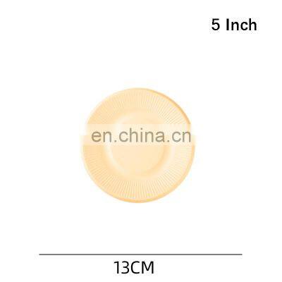 Barbecue Birthday Cake Plate Art Painting Plate Eco-Friendly Biodegradable Round Disposable Palm Leaf Plates photo-2
