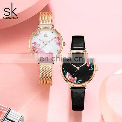 SHENGKE Romantic Dial Girl Watch K0171L 3ATM Waterproof Mother's Gift Watch Drop Shipping Women Reloj para mujer Lady Watches