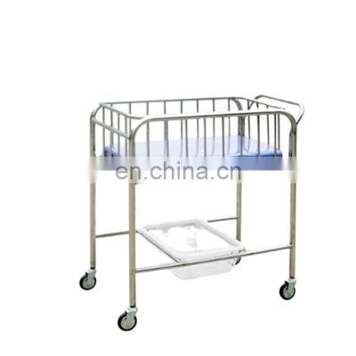 HC-M026 Factory Price Stainless Steel hospital home baby cot baby crib bed