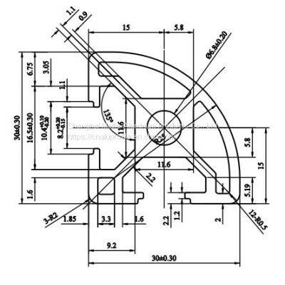 MK-8-3030R Customized Industrial Extruded Aluminium Profiles 6063 T5 T-Slot 3030 for Workbench Factory Price photo-2