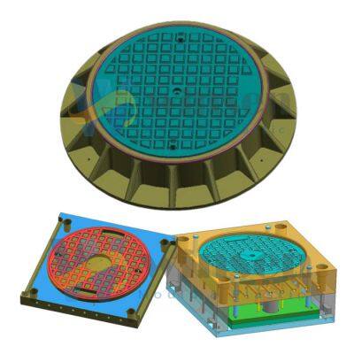 SMC BMC manhole cover mould compression manhole cover mold making