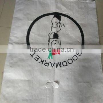 pp woven sack shopping packaging sack top with handle punch hole