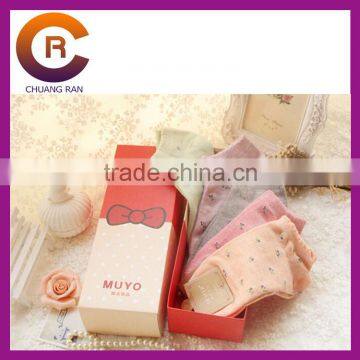 Custom glossy lamination printed paper box for socks