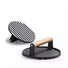 Hot Sale Smash Burger Press Kit, Round & Rectangle Meat Press for Griddle, Cast Iron Grill Press With Upgrade Wooden Handle