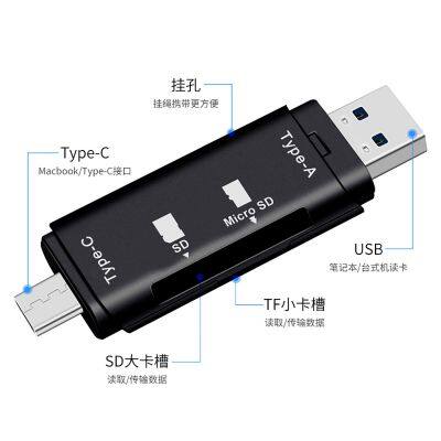 Factory Best Seller OEM/ODM USB2.0 3.0/Type-C SD TF Reader Aluminium Alloy Shell High Speed Card USB Type-c/OTG Card Reader