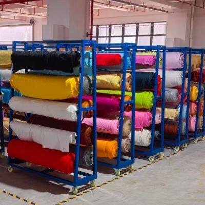 Textile Mill Fabric Sorting Cart With Anti-Scratch Rollers & Steel Frame
