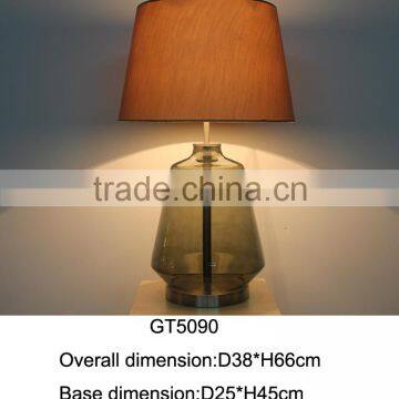 2016newest Design Blown Glass Base Table Lamp Fabric Shade Lamp for Home Decorate photo-2